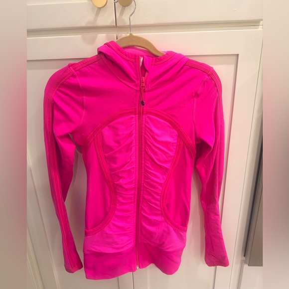 Lululemon Pure Balance Jacket 4 Paris Pink Hooded Stretch Running Gym! EUC! - Picture 2 of 10